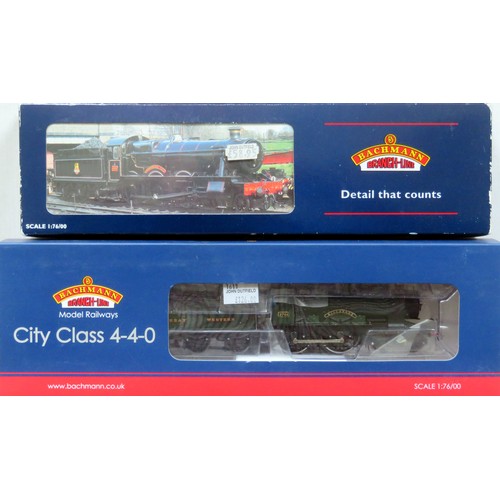 325 - BACHMANN 00 gauge GWR Locos comprising: 31-728 City Class 4-4-0 “Killarney” Loco and Tender No. 3708... 