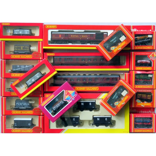 349 - HORNBY 00 gauge Rolling Stock comprising: 2 x 12-wheel 68ft. Dining Cars R4095 and R4095C, plus R415... 