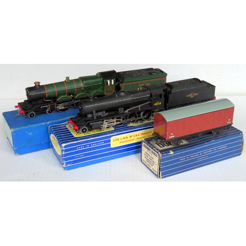 354 - HORNBY DUBLO 3 rail Locos and Rolling Stock comprising: LT25 LMR 8F 2-8-0 Loco and Tender No. 48158 ... 