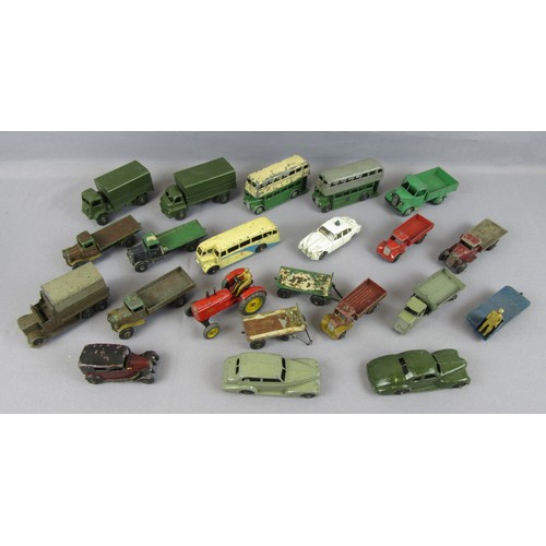 358 - DINKY TOYS Buses, Military, Trucks & Lorries, Cars group to include some pre-war examples. Poor to F... 