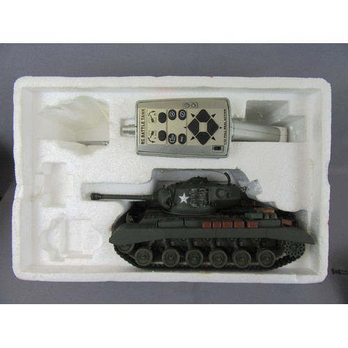 366 - MILITARY RELATED DIECAST & PLASTIC models to include Heng Long 1/30 M26 Pershing Tank, Heng Long 1/1... 