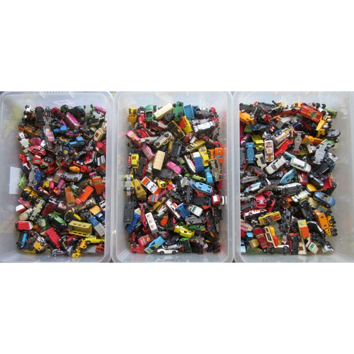 372 - MATCHBOX 1-75 SUPERFAST, large quantity (3 tubs) of diecast vehicles in play worn condition. (qty)