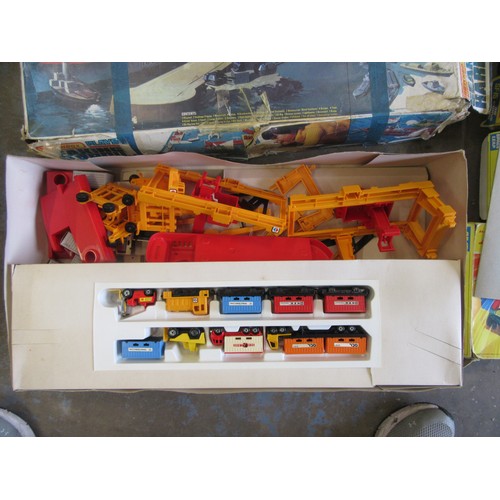 374 - MATCHBOX PLAYSETS to include PS-1 Container Port, PS-2 Seakings Harbour, Matchbox Motorway & Accesso... 