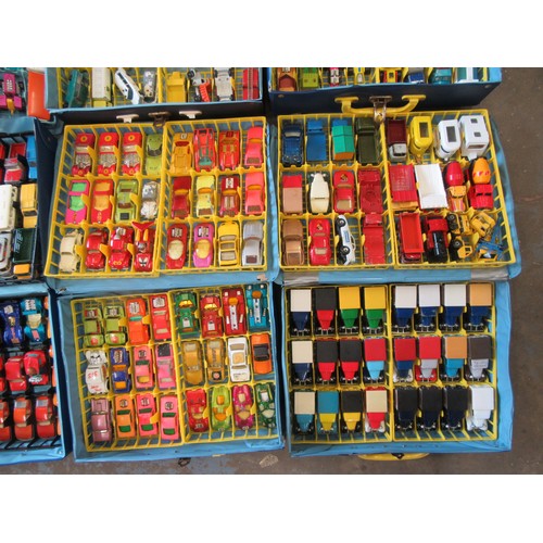 381 - MATCHBOX SUPERFAST / CONVOY, large quantity of unboxed models contained within 7 Matchbox Carry Case... 