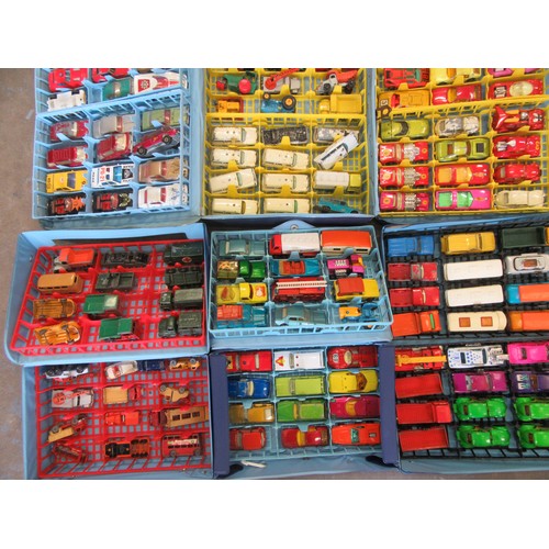 381 - MATCHBOX SUPERFAST / CONVOY, large quantity of unboxed models contained within 7 Matchbox Carry Case... 