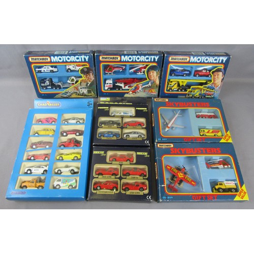 383 - MATCHBOX MOTORCITY sets to include MC-11, MC-12, MC-13, 2x SB809 plus CHAD VALLEY Ferrari & Porsche ... 