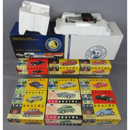 399 - VANGUARDS 1/43 group of Cars, Near Mint to Mint in Near Mint Boxes, plus Franklin Mint 1/24 MGTF, Ne... 