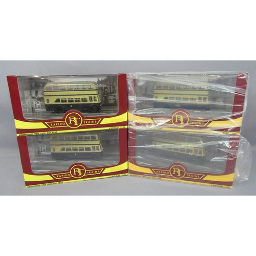 401 - RAPIDO (RT) TRAINS 1/76 ‘Birmingham’ New Look Guy Arab, 4 different, some with lights fitted. Mint i... 