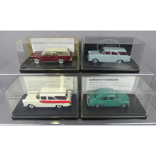 404 - TRAX 1/43 Holden models to include TR87b, TR15e, TR57c and TR87. Mint in Near Mint Boxes. (4)