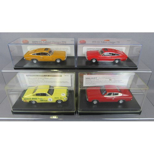 406 - TRAX 1/43 Chrysler Valiant Charger models to include TRR26, TRR26B, TR11K and TR11J. Mint in Near Mi... 