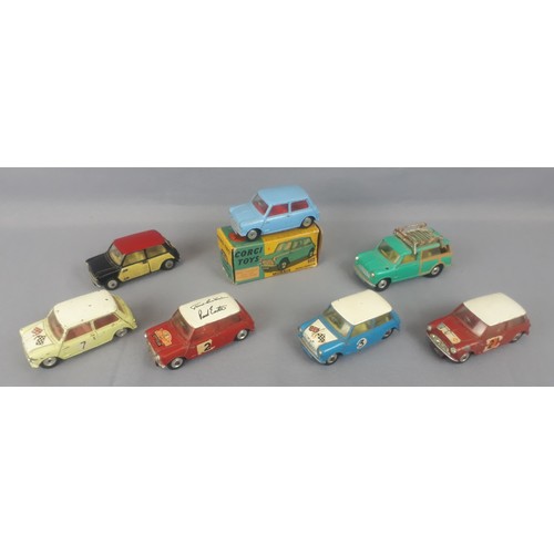 411 - CORGI MINI’S, group to include 226 Morris Mini, Good in a Fair Box, plus 485 Countryman, 2x 227 Blue... 