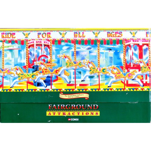 447 - CORGI CC20401 Fairground Attraction Series “The Southdown Gallopers Carousel”, battery operated. Exc... 