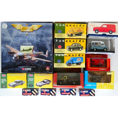 456 - CORGI / VANGUARDS / ATLAS EDITIONS plus others comprising: 15 x assorted Vehicles and Aircraft to in... 