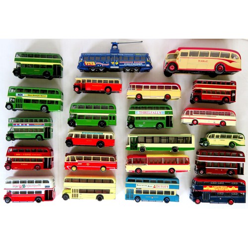 458 - CORGI / EFE / OXFORD comprising: 20 x Buses and Coaches, various type and liveries includes 1 x Tram... 