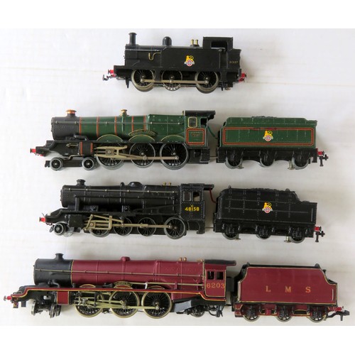 460 - HORNBY DUBLO 2-rail Locos comprising: 4-6-0 “Bristol Castle” Loco and Tender No. 7013 BR green, 2-8-... 