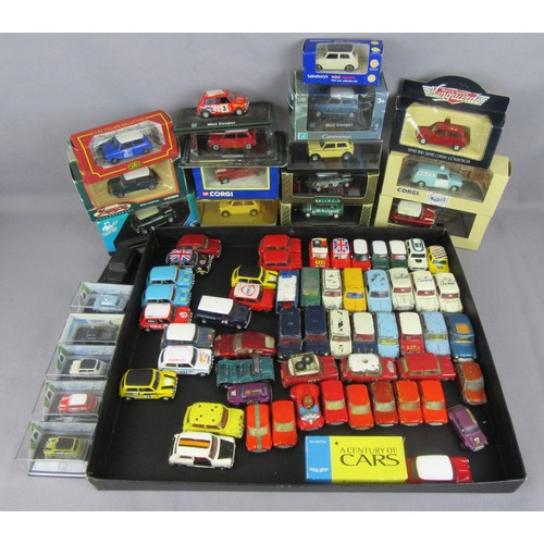 410 - CORGI / DINKY /MATCHBOX, group of Mini/Cooper models. Poor to Near Mint, unboxed, plus 20 Boxes exam... 