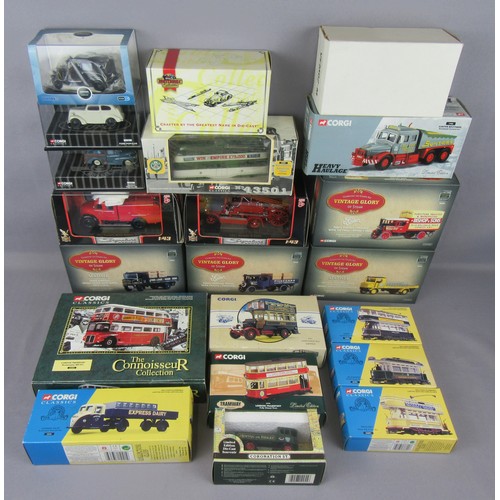 420 - CORGI VINTAGE GLORY / CLASSICS / TRAMS and others plus 2x Road Signature Fire Engines. Excellent to ... 