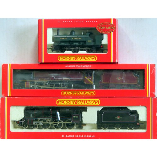 470 - HORNBY 00 gauge Steam Locos comprising: R292 Class 5 4-6-0 Loco and Tender No. 45422 BR lined black ... 