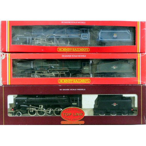 471 - HORNBY 00 gauge BR Steam Locos comprising: R2016 Top Link Class 9F 2-10-0 Loco and Tender No. 92001 ... 