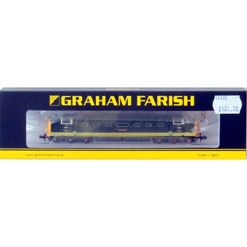 479 - GRAHAM FARISH (Bachmann) N gauge 371-289 Class 55 “St. Paddy” Diesel Loco No. D9001 BR 2-tone green ... 