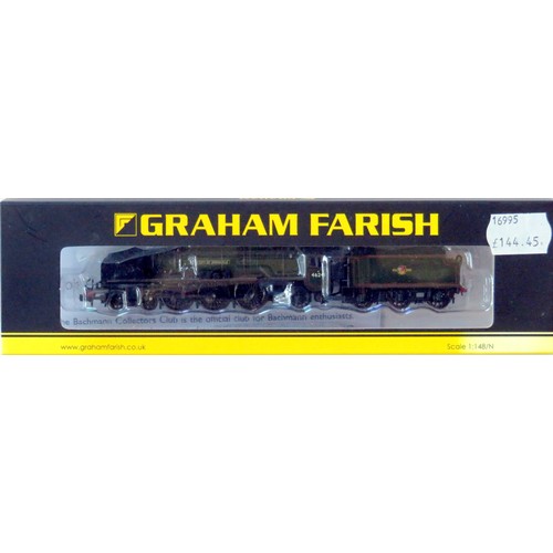 480 - GRAHAM FARISH (Bachmann) N gauge 372-182A Princess Coronation Class 4-6-2 “City of Edinburgh” Loco a... 