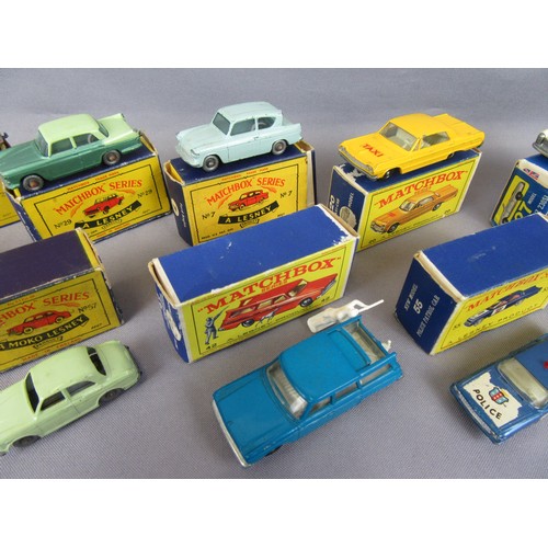 495 - MATCHBOX 1-75 Series group to include No.22 Vauxhall Cresta, No.44 Rolls Royce, No.55 Ford Fairlane ... 