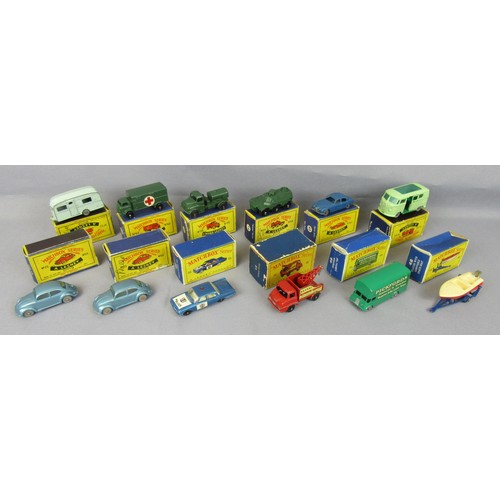 497 - MATCHBOX 1-75 Series group to include 2x No.25 Volkswagen Sedan, No46 Pickford’s Removal Lorry, No.6... 