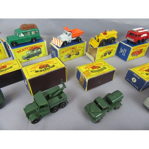 498 - MATCHBOX 1-75 Series group to include No.12 Safari Land Rover, No.50 Commer Pick-up and others, plus... 