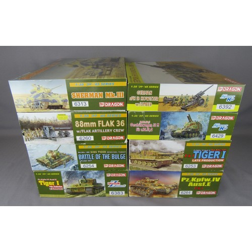 502 - DRAGON Military Model Kits (3in1 / Smart Kits). Unchecked but Appear Complete in Sealed Bags, Near M... 