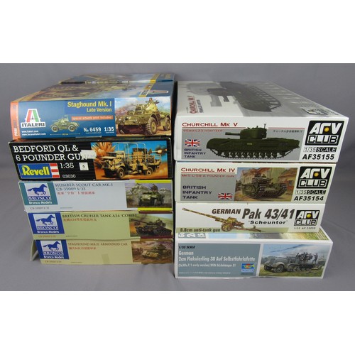 504 - ARV Club / BRONCO MODELS / TRUMPETER and others Military Model Kits. Unchecked but Appear Complete i... 