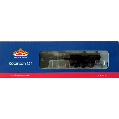 513 - BACHMANN 00 gauge 31-002 Robinson O4 2-8-0 Loco and Tender No. 63635 BR black early crest with paper... 