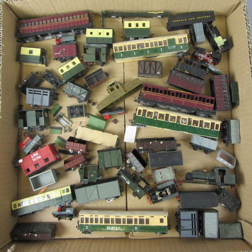 136 - 009 scale Large Quantity of various Passenger and Goods Rolling Stock including Body Shells, Kit and... 