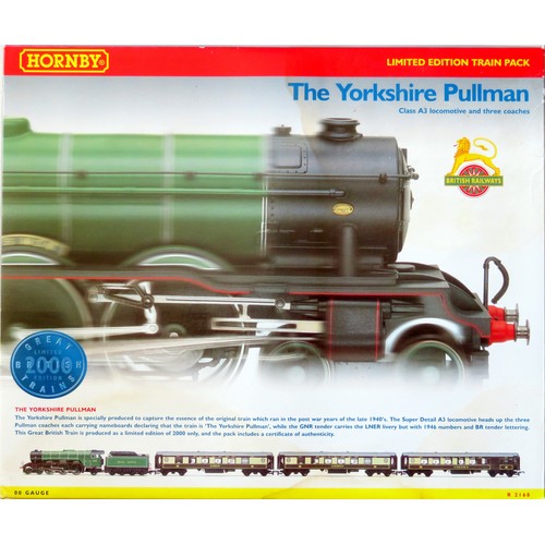 572 - HORNBY (China) 00 gauge R2168 “The Yorkshire Pullman” Train Pack containing: Class A3 4-6-2 “St. Sim... 