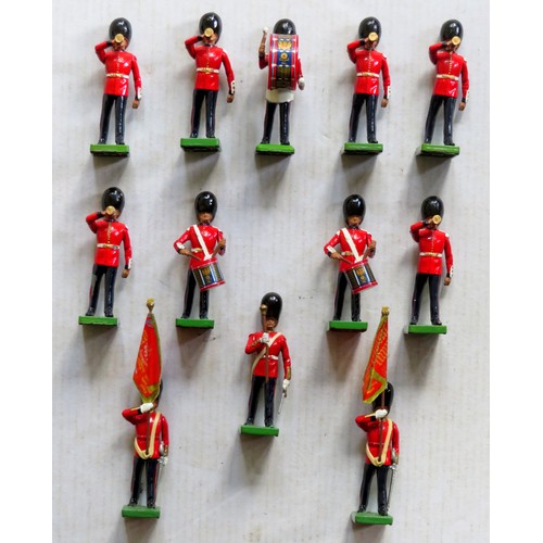 575 - BRITAINS SOLDIERS (metal) comprising: 12-Piece Scots Guards Ceremonial Drum and Bugle Marching Band ... 