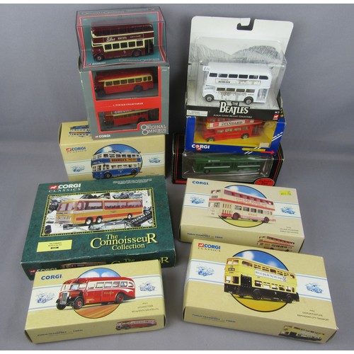 587 - CORGI BUSES & COACHES to include 35301 Bedford VAL Set, 97824 Daimler Fleetline and others. Mint in ... 