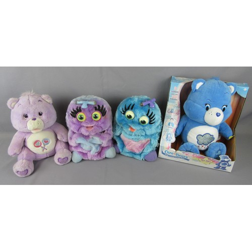 595 - CARE BEARS to include boxed Sing-a-Long Grumpy Bear, Talking Share Bear (missing battery cover), 6x ... 