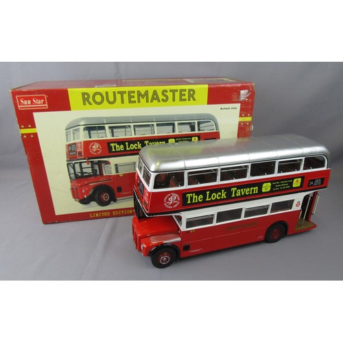 70 - SUNSTAR 1/24 Routemaster Double Decker Bus 2909 “50th Anniversary of London Transport – The Lock Tav... 