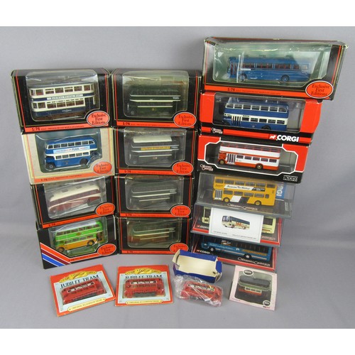 74 - EFE / CORGI OOC group of Buses and Coaches plus 4 small scale Trams. Near Mint to Mint in Good Plus ... 