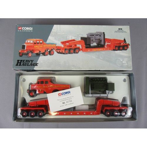 90 - CORGI HEAVY HAULAGE to include 17602, 17603, 17702 and 31007. Near Mint to Mint in Poor (damp damage... 