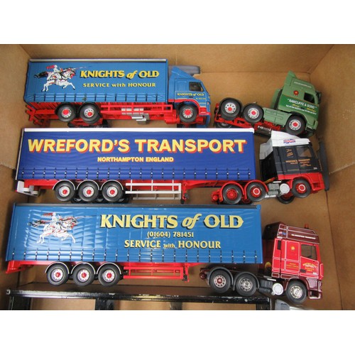 94 - CORGI 1/50th Trucks, group of tractors and trailers, some have been modified. Good Plus to Near Mint... 