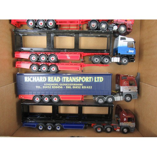 94 - CORGI 1/50th Trucks, group of tractors and trailers, some have been modified. Good Plus to Near Mint... 