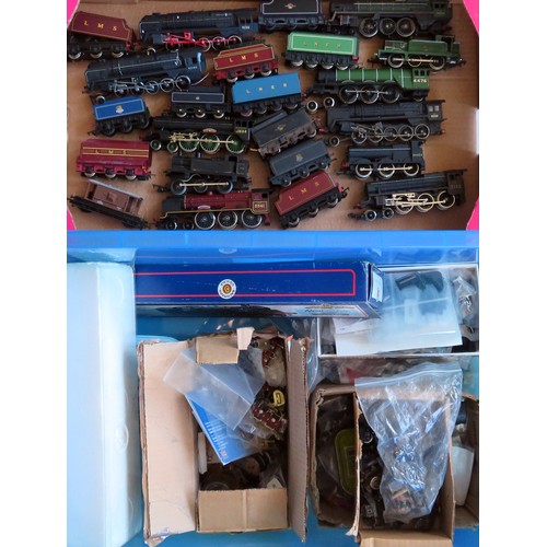 69 - HORNBY / AIRFIX plus other 00 gauge Locos, Tenders, Spares, Point Motors, plus others, all for spare... 