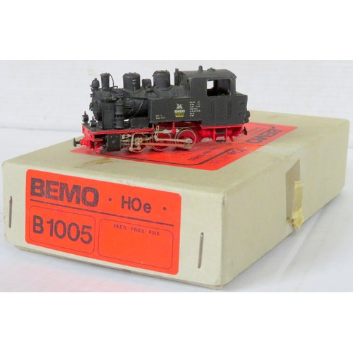 125 - BEMO HOe Continental Outline B1005 0-6-0 Whitemetal Kit-built Tank Loco, SWEG 24 finished in black l... 