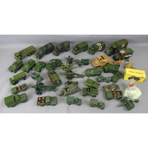 188 - DINKY / CORGI / MATCHBOX group of unboxed Military related models. Fair to Excellent (some repainted... 