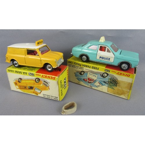 200 - DINKY TOYS 274 ‘AA’ Mini Van, Excellent (missing one side label), in Near Mint Box and 270 Ford Esco... 