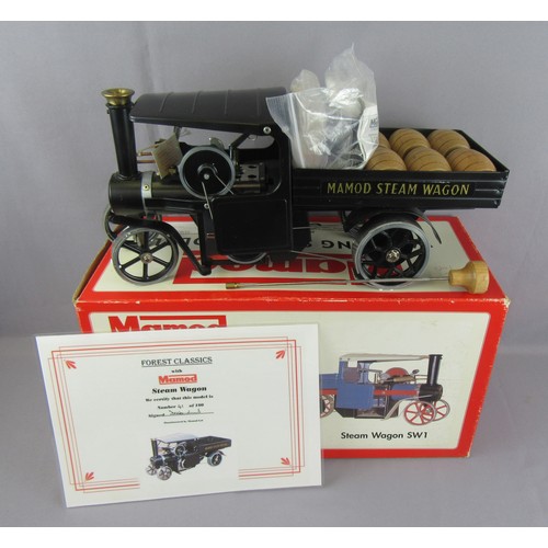 219 - MAMOD ‘FOREST CLASSICS’ Limited Edition SW1 Steam Wagon finished in black with certificate. Very Nea... 