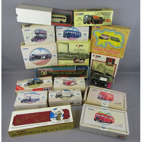 230 - CORGI CLASSICS to include Buses, Commercials and sets. Mint in Excellent to Near Mint Boxes. (16)