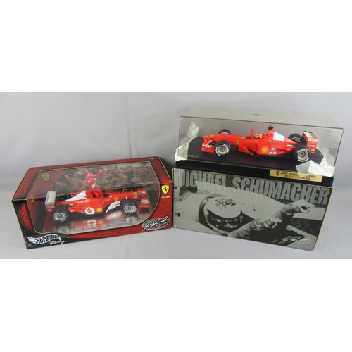 242 - HOT WHEELS 1:18 Michael Schumacher Ferrari Formula 1 World Champion models (54614, 50930).  Mint in ... 