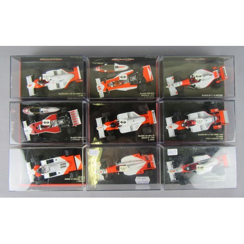 244 - MINICHAMPS (Pauls Model Art) 1:43 McLaren Collection, Historic Formula 1 models, 1970-90’s. Mint in ... 