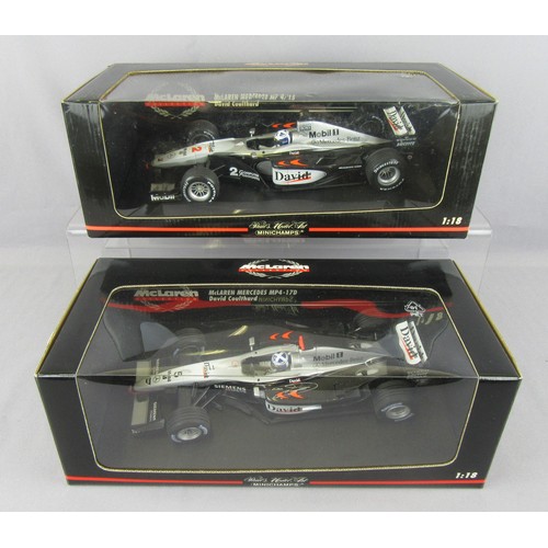 248 - MINICHAMPS (Pauls Model Art) 1:18 McLaren Mercedes MP4-15, D.Coulthard (530001802) and MP4-17d, D.Co... 